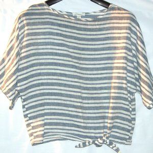 Beach Lunch Launch Mercantile Lucy Linen Blend  Tee  Size  XS with side knot